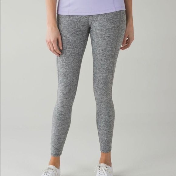 Lululemon Pure Practice Leggings Women's Size 6 Gray Running Activewear Training - Picture 1 of 9